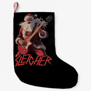 Lustige Skifahrer-Metal-Band Rockt Weihnachtsmann  Kleiner Weihnachtsstrumpf