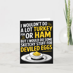 Lustige skizzenhafte Sachen Für Deviled Eggs Sagen Karte