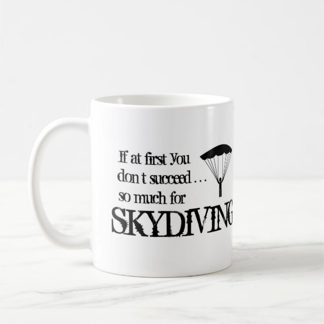Lustige Skydiving Kaffee-Tasse Kaffeetasse (Links)