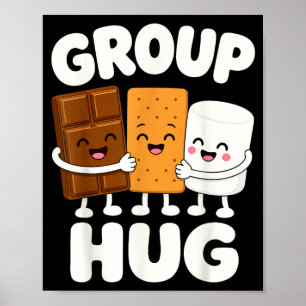 Lustige S'mores-Marshmallow-Lagerfeuer  Poster