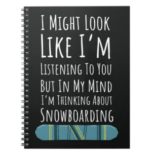 Lustige Snowboard-Geschenke für ihn Snowboarder Hu Notizblock