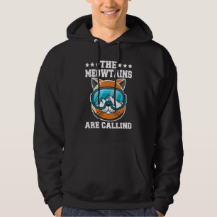 Lustige Snowboard Skikatze Brille The Meowtains A Hoodie