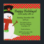 Lustige Snowman-Feiertags-Party Einladung<br><div class="desc">Gründen Sie Ihr Feiertags-Party weg vom Recht mit unserer hellen u. mutigen lustigen glücklichen Feiertags-Party Einladung. Vergewissern Sie sich, dass alle Ihre Freunde und Familienmitglieder dort sind, mit Ihnen zu feiern diese Ferienzeit! Weihnachten ist eine Lieblingszeit des Jahres für die meisten, ist sicher, von geliebten bei der Herstellung der Erinnerungen...</div>