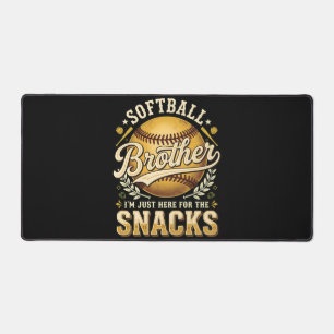 Lustige Softball-Bruder-Snacks Sport Schreibtischunterlage