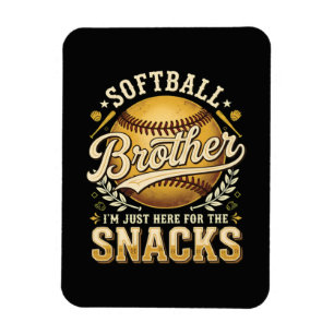 Lustige Softball-Bruder-Snacks-Sportarten Magnet