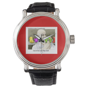 Lustige Sokrates & Plato Unisex-Uhr Armbanduhr