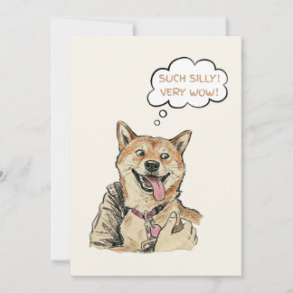 Lustige "Solch Alberner Sehr Wow" Shiba Inu Doge M Feiertagskarte