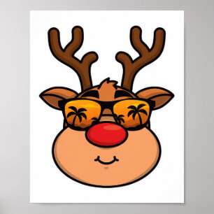 Lustige Sommer-Rentiere Weihnachten im Juli Frauen Poster