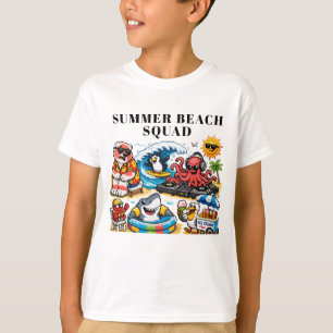 Lustige Sommer-Strandparty-Tiere - DJ Octopus & Su T-Shirt
