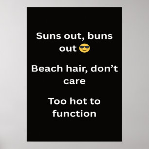 Lustige Sommer-T-Shirt-Sprüche 2026 Trendige Stran Poster