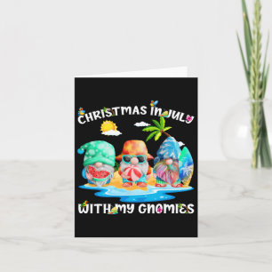 Lustige Sommerurlaub-Gnome - Gnome für Weihnachten Karte