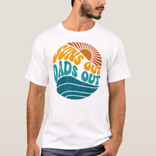 Lustige Sonne draußen, Väter draußen Retro-Strand- T-Shirt