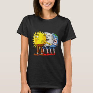 Lustige Sonnen Mond Erde Sonnenfinsternis T-Shirt