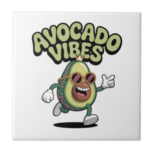 Lustige Sonnenbrille Avocado Fliese