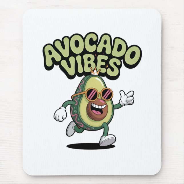 Lustige Sonnenbrille Avocado Mousepad (Vorne)