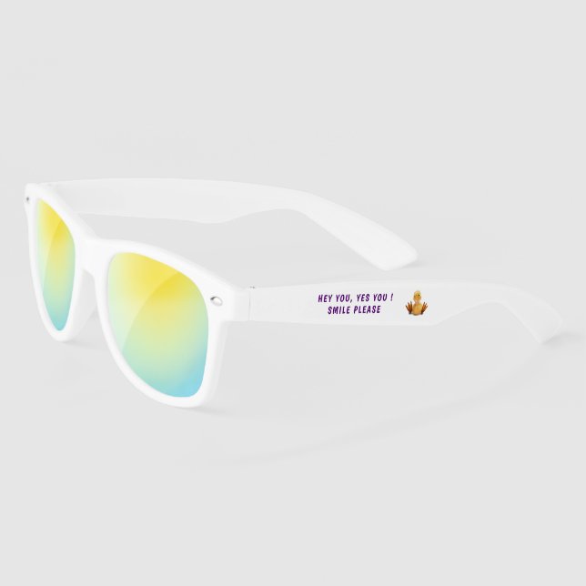 Lustige Sonnenbrille Fangtext und Entlein (Links)