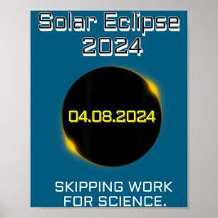 Lustige Sonnenfinsternis Arbeit Schwänzen Wissensc Poster