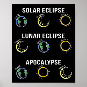 Lustige Sonnenfinsternis Mondfinsternis Apokalypse Poster