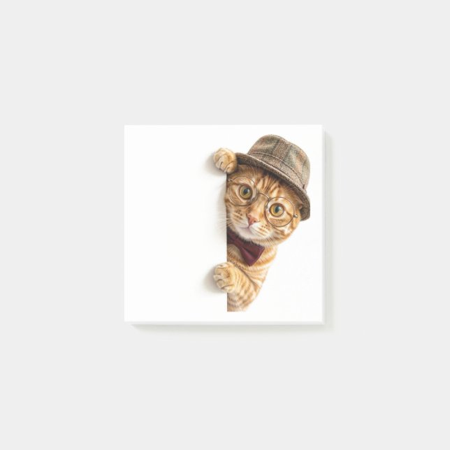 Lustige spähende Katzen-Post-it Notes Post-it Klebezettel (Vorderseite)