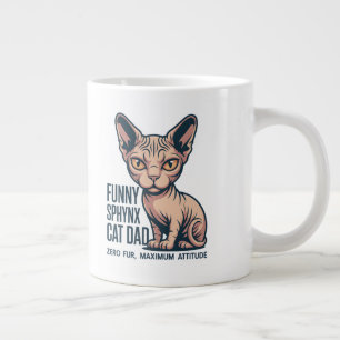 Lustige Sphynx-Katzen-Vater-Illustration Jumbo-Tasse
