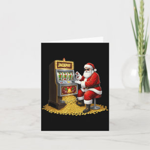 Lustige Spielautomaten-Weihnachtsmann-Weihnachtsgr Karte