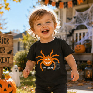 Lustige Spinne Halloween 2026 personalisierter Kle Baby T-shirt