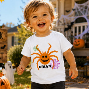 Lustige Spinne Halloween 2026 personalisierter Kle Baby T-shirt