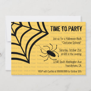 Lustige Spinne Halloween-Party-Einladung Einladung