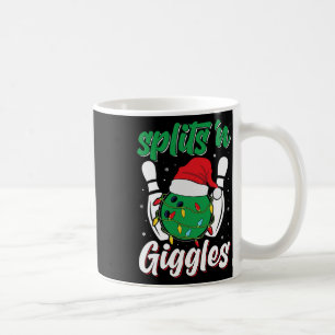 Lustige Splits n Kicher-Bowling-Spieler-Weihnachte Kaffeetasse