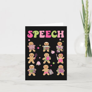 Lustige Sprachtherapie-Gingerbread-Cookies SLP Wei Karte