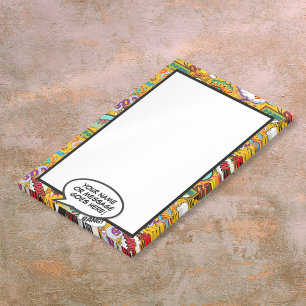 Lustige Sprechblase Comic-Name Nachricht Post-it Klebezettel