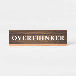 Lustige Sprüche Einfaches Design Holzkörner-Paneli Schreibtischnamensplakette