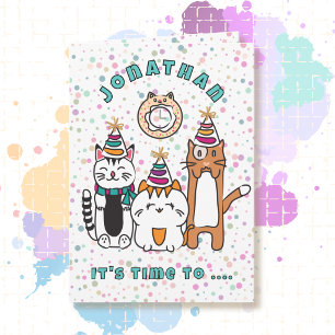 Lustige Sprüche Geburtstag Katzen Cartoon Pfoten-P Karte