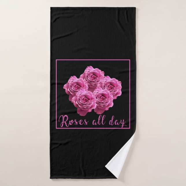 Lustige Sprüche über Rose und Liebe Badehandtuch (Badehandtuch)