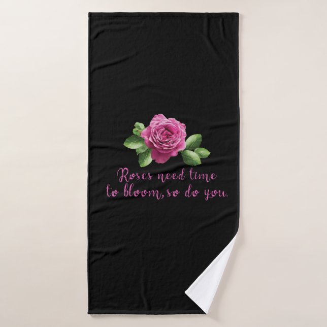 Lustige Sprüche über Rose und Liebe Badehandtuch (Badehandtuch)