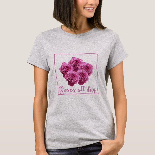 Lustige Sprüche über Rose und Liebe T-Shirt (Vorderseite)