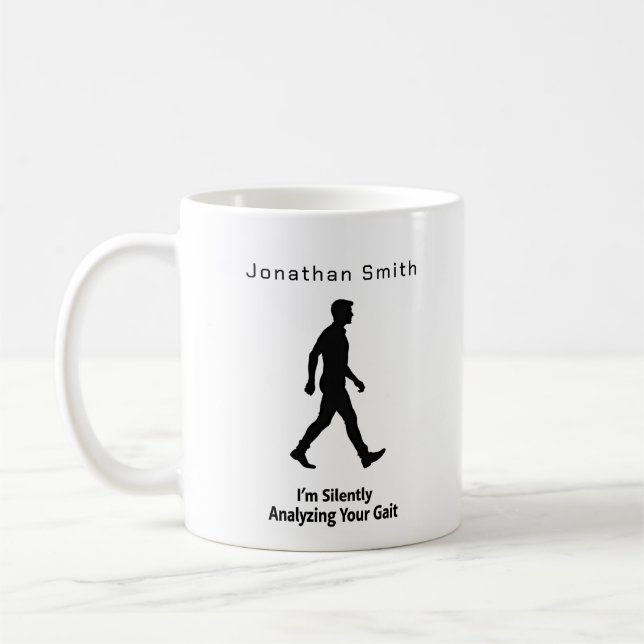 Lustige Sprüche Walking Grafik Physiotherapie Gesc Kaffeetasse (Links)