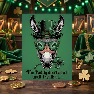 Lustige St. Patrick’s Day Esel Grußkarte Feiertagskarte