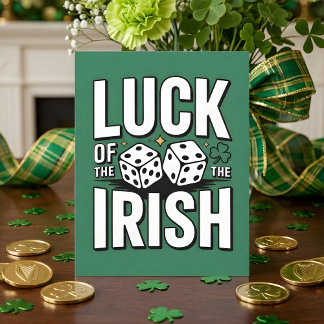 Lustige St. Patrick-Tage Lucky Dice Feiertagskarte