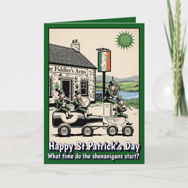 Lustige St. Patrick's Day Karte (Vorderseite)