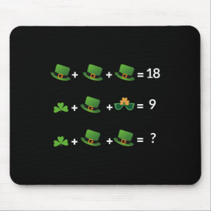 Lustige St. Patricks Day Mathe-Gleichung Lehrer  Mousepad
