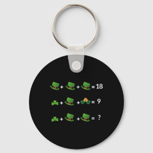 Lustige St. Patricks Day Mathe-Gleichung Lehrer  Schlüsselanhänger