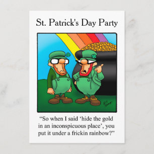 Lustige St. Patrick's Day Party Einladungen