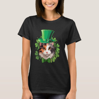 Lustige St. Patricks Dreifarbenkatze T-Shirt
