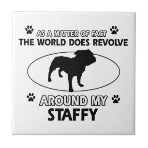 Lustige staffy Entwürfe Fliese