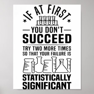 Lustige Statistik-Wissenschaft-Pun-Geschenk für Mä Poster