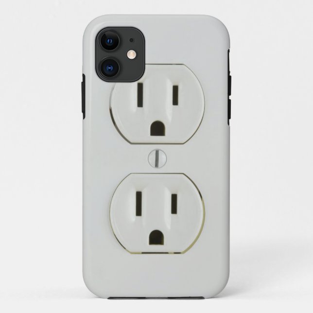 Lustige Steckdose Case-Mate iPhone Hülle (Rückseite)