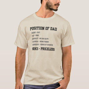 : Lustige Stellenbeschreibung für den Papa-Job  T-Shirt