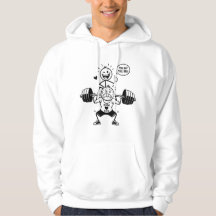 Lustige Stickman-Gewichtheber-Workout-Motivation