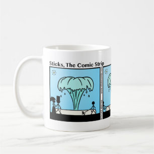 Lustige Stickman Wasser-Brunnen-Tasse Kaffeetasse